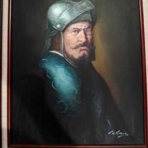 RARE VINTAGE OIL ON CANVAS(2-B SOLD MATTED & FRAMED OR UNFRAMED 15 1/2" X 24 1/2